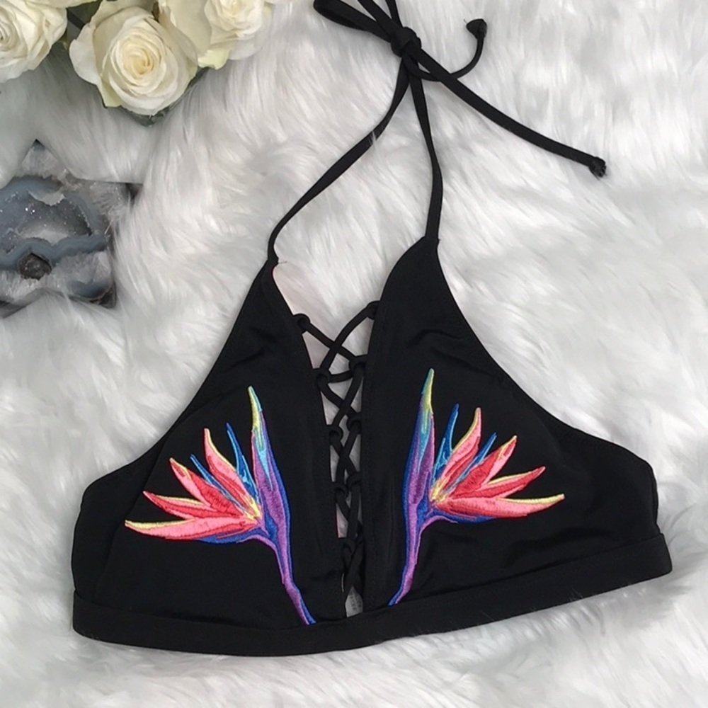 Victoria Secret Birds of Paradise Bikini Top Size S